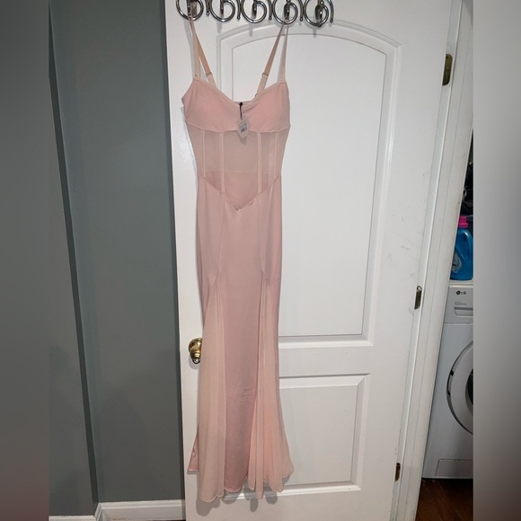 NWT OW Collection x REVOLVE SERENITY Sheer Bodice Pink Maxi Dress 🌸 Size XS New! - Picture 6 of 14